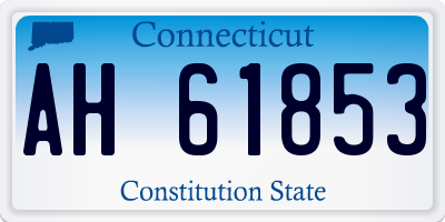 CT license plate AH61853