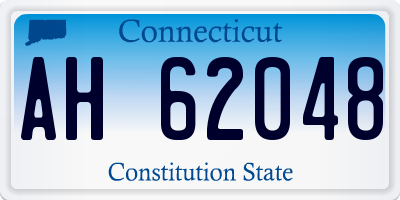 CT license plate AH62048