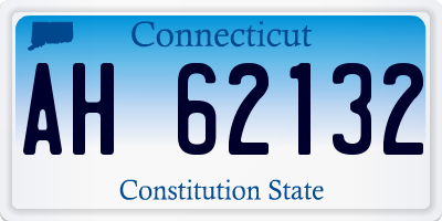 CT license plate AH62132