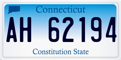 CT license plate AH62194