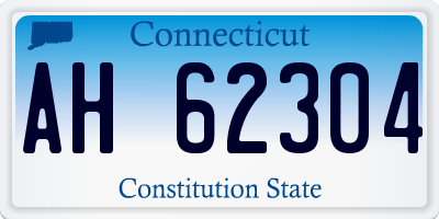 CT license plate AH62304