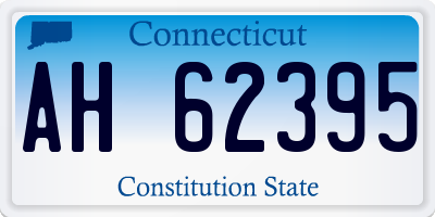 CT license plate AH62395