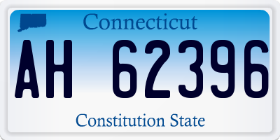 CT license plate AH62396