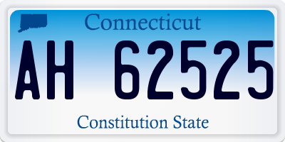 CT license plate AH62525