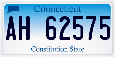 CT license plate AH62575