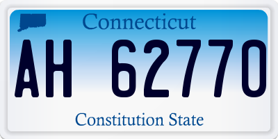 CT license plate AH62770