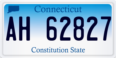 CT license plate AH62827