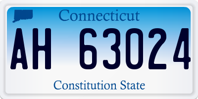 CT license plate AH63024