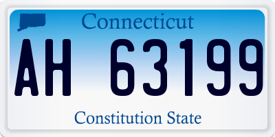 CT license plate AH63199