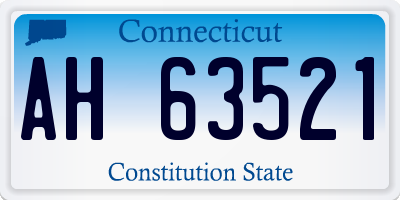 CT license plate AH63521