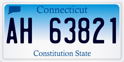 CT license plate AH63821