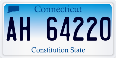 CT license plate AH64220