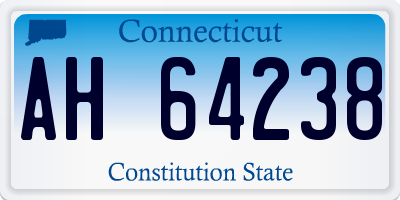 CT license plate AH64238
