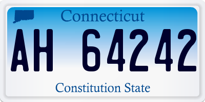 CT license plate AH64242