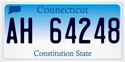 CT license plate AH64248