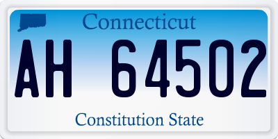 CT license plate AH64502