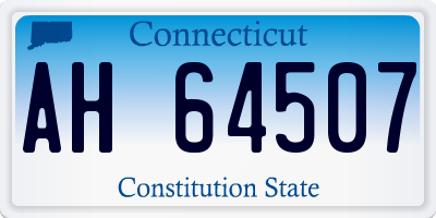CT license plate AH64507