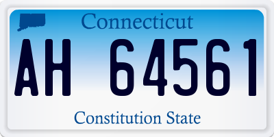 CT license plate AH64561