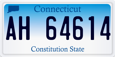 CT license plate AH64614
