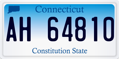 CT license plate AH64810