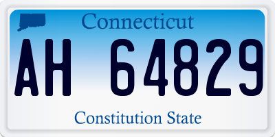CT license plate AH64829