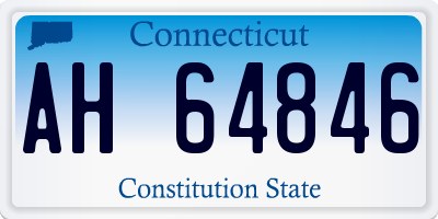 CT license plate AH64846