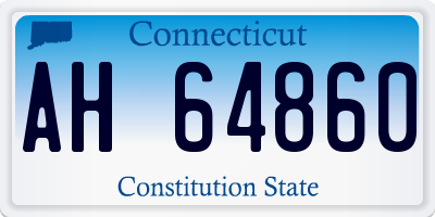 CT license plate AH64860