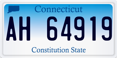 CT license plate AH64919