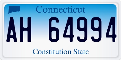 CT license plate AH64994