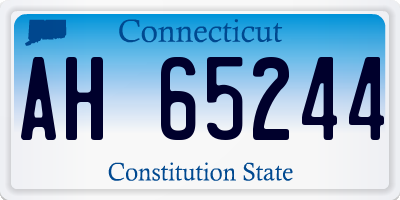 CT license plate AH65244
