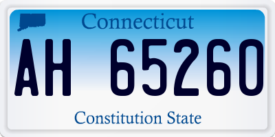 CT license plate AH65260