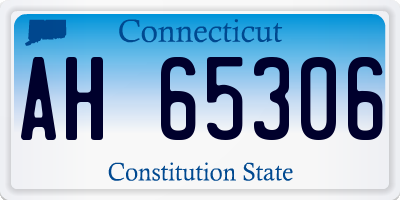 CT license plate AH65306