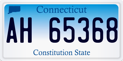 CT license plate AH65368