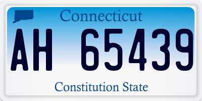 CT license plate AH65439