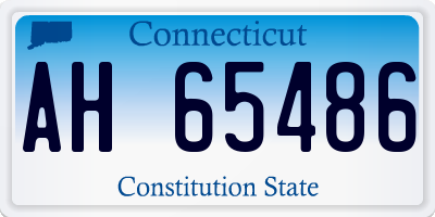 CT license plate AH65486