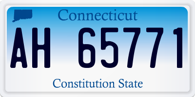 CT license plate AH65771