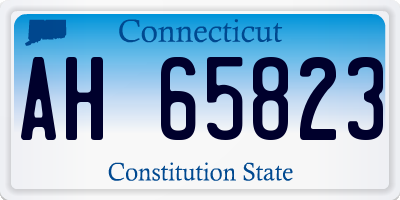 CT license plate AH65823