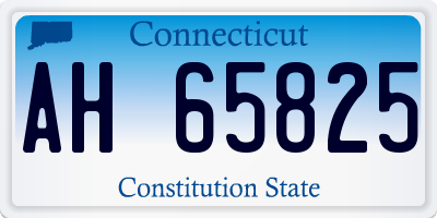 CT license plate AH65825