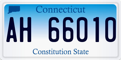 CT license plate AH66010