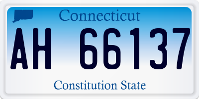 CT license plate AH66137