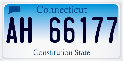 CT license plate AH66177
