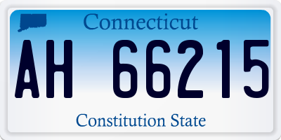 CT license plate AH66215