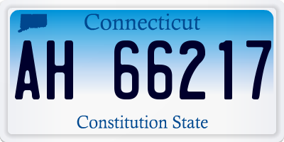CT license plate AH66217