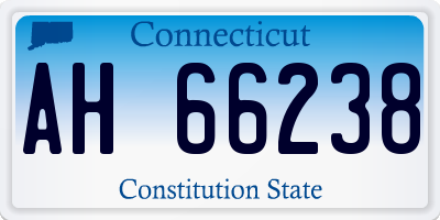 CT license plate AH66238