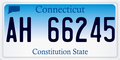 CT license plate AH66245