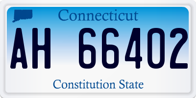 CT license plate AH66402