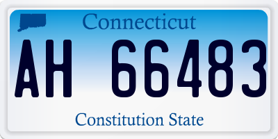 CT license plate AH66483