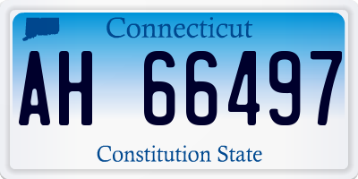 CT license plate AH66497