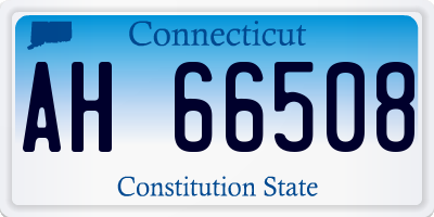 CT license plate AH66508