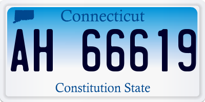 CT license plate AH66619